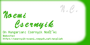 noemi csernyik business card